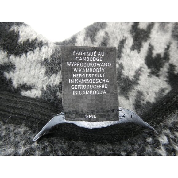 Tahari Women's Black White Checker Open Cape Sweater Size XS - Picture 7 of 7